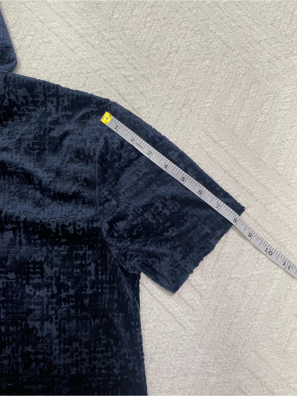 Gypsies & Moondust Navy Velvet T-Shirt Hoodie Size M - Picture 13 of 13